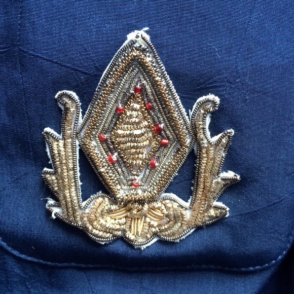 Joseph Ribkoff Vision Plus Womens Blazer Sz 14 Blue Long Sleeve Golden Buttons - Picture 6 of 9